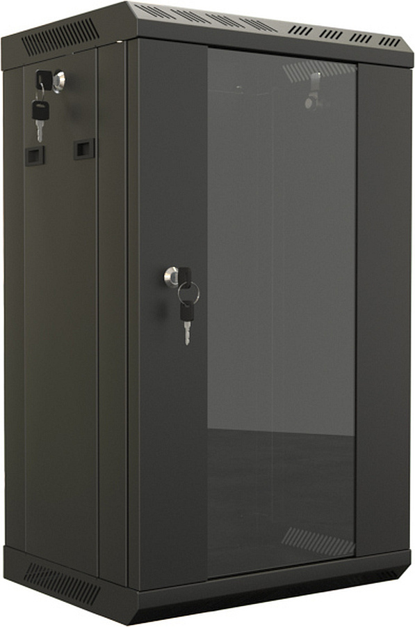 Настенный шкаф Hyperline TDB 6U чёрный, TDB-6U-GP-RAL9004