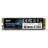 Диск SSD SILICON POWER P34A60 M.2 2280 512 ГБ PCIe 3.0 NVMe x4, SP512GBP34A60M28