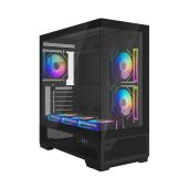Корпус SAMA V43 Midi Tower Без БП чёрный, V43-BKADA6X1-GL