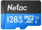 Карта памяти Netac P500 microSDXC UHS-I Class 1 C10 128GB, NT02P500STN-128G-S
