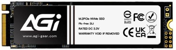Диск SSD AGI AI828 M.2 2280 2 ТБ PCIe 4.0 NVMe x4, AGI2T0G44AI828
