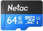 Карта памяти Netac P500 microSDXC UHS-I Class 1 C10 64GB, NT02P500STN-064G-R
