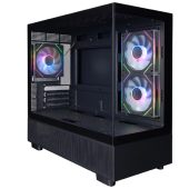 Корпус 1STPLAYER MIKU Mi5 ARGB Mini Tower Без БП чёрный, Mi5-BK-2FC7R-1FC7