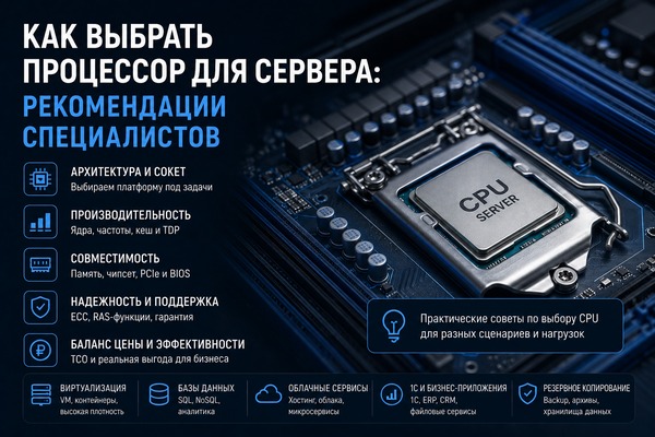 Как выбрать процессор для сервера: рекомендации специалистов