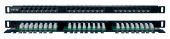 Вид Патч-панель Hyperline 24-ports UTP RJ-45 0.5U, PPHD-19-24-8P8C-C5E-110D