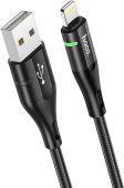 USB кабель HOCO Lightning -> USB Type A (M) 2.4A 1.2 м, U93 SHADOW IP