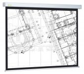 Экран настенно-потолочный CACTUS Wallscreen 124x221 см 16:9 ручное управление, CS-PSW-124X221