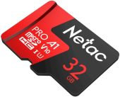 Фото Карта памяти Netac P500 Extreme Pro microSDHC UHS-I Class 1 C10 32GB, NT02P500PRO-032G-S