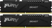Фото Комплект памяти Kingston Fury Beast Black Expo 2х32 ГБ DIMM DDR5 5200 МГц, KF552C36BBEK2-64