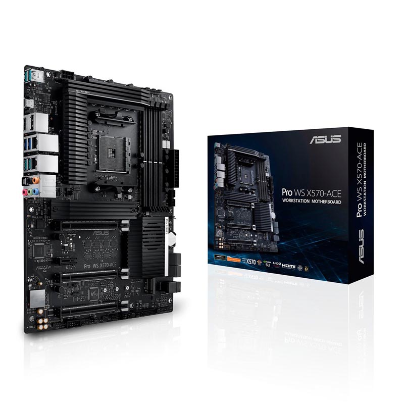 Картинка - 1 Материнская плата Asus PRO WS X570-ACE ATX AMD AM4, PRO WS X570-ACE