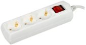 Сетевой удлинитель IEK У03В 7 м белый, WYP10-10-03-07-ZK-G