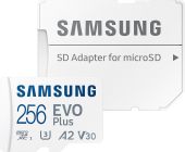 Фото Карта памяти Samsung EVO PLUS microSDXC UHS-I Class 3 C10 256GB, MB-MC256KA