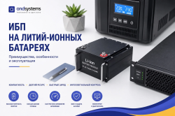 ИБП на литий-ионных батареях: преимущества, особенности и эксплуатация