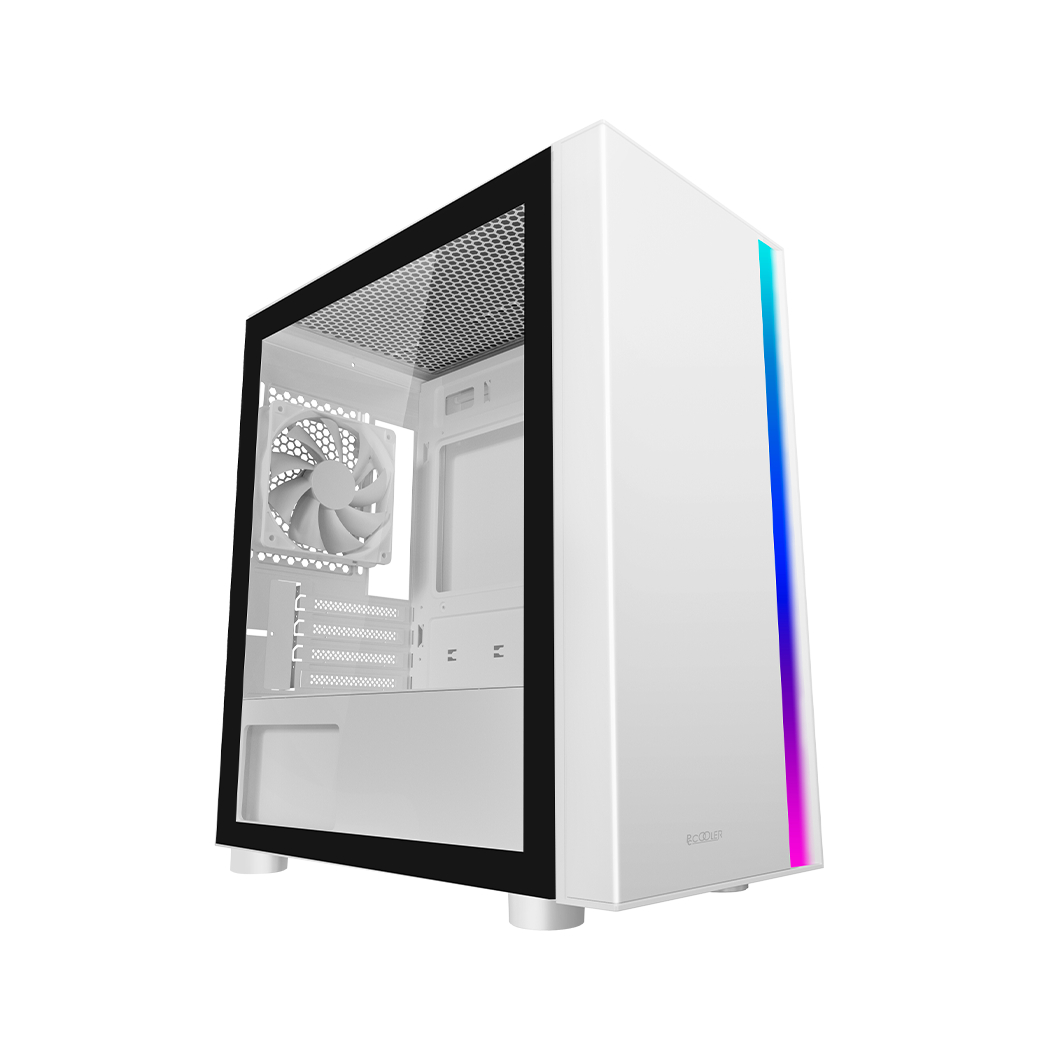Корпус PCCOOLER LM300 ARGB WH Midi Tower Без БП белый, LM300 ARGB WH