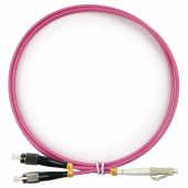 Фото Оптический патч-корд Cabeus MM 50/125 мкм розовый 1,5 м, FOP-50-OM4-LC-FC-1,5m