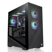 Корпус Thermaltake Divider 370 TG ARGB Black Midi Tower Без БП чёрный, CA-1S4-00M1WN-00