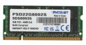 Вид Модуль памяти PATRIOT 2 ГБ SODIMM DDR2 800 МГц, PSD22G8002S