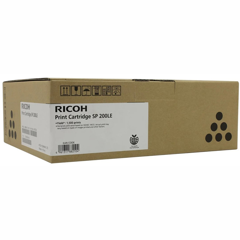 Тонер-картридж Ricoh SP200LE Лазерный Черный 1500стр, 407263