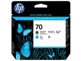 Фото Печатающая головка HP 70 Струйный Матовый черный/Голубой, C9404A