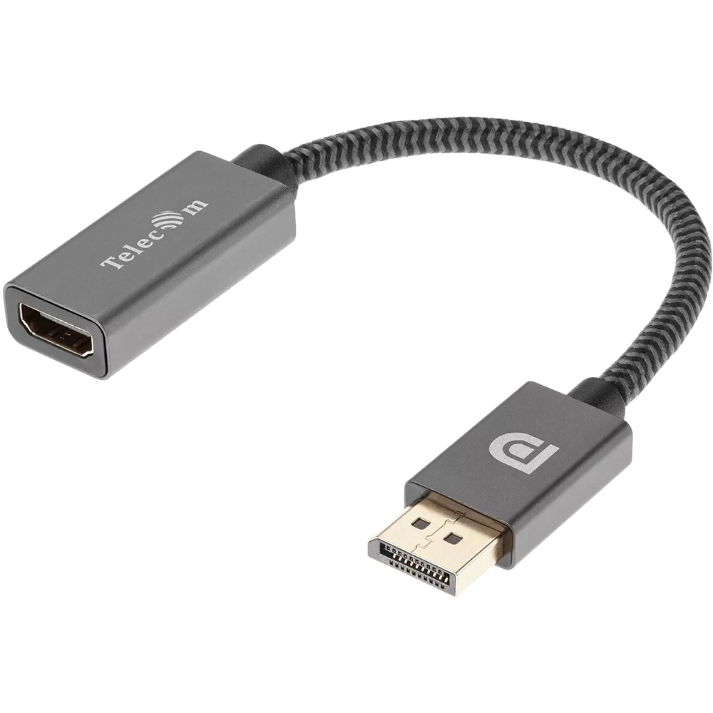 Видео кабель Telecom DisplayPort (M) -> HDMI (F) 0.2 м, TA560