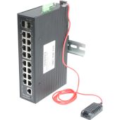 Промышленный коммутатор OSNOVO SW-81602/ILS 16-PoE Управляемый 18-ports, SW-81602/ILS(Port 90W 600W)