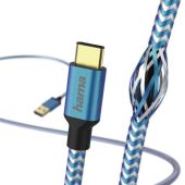Фото USB кабель Hama Reflective USB Type C (M) -> USB Type A (M) 3A 1,5 м, 00178295