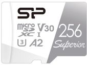 Карта памяти SILICON POWER Superior microSDXC UHS-I Class 3 C10 256GB, SP256GBSTXDA2V20