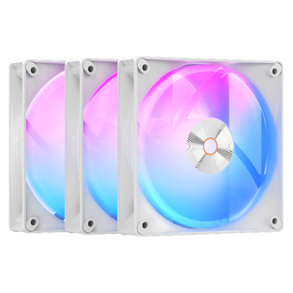 Корпусный вентилятор Ocypus Delta F12 WH ARGB 3 in 1 120 мм 4-pin, Delta-F12-WH3AM00X-GL