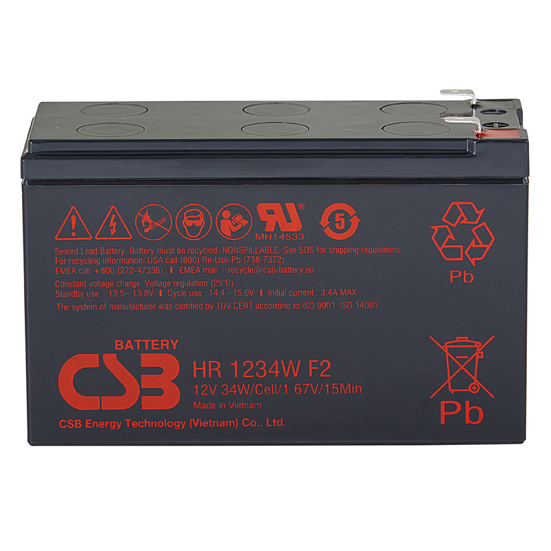 Картинка - 1 Батарея для ИБП CSB HR1234W 12В, HR1234W F2