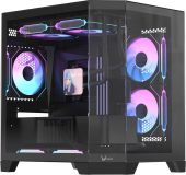 Корпус Formula V Crystal Z6M Floe Mini Tower Без БП чёрный, CRYSTAL Z6M FLOE BLACK