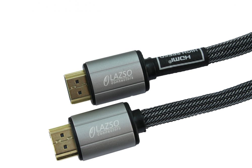 Видео кабель LAZSO HDMI (M) -> HDMI (M) 0.5 м, WH-111(0,5M)-B