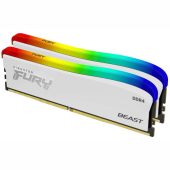 Фото Комплект памяти Kingston FURY Beast White RGB SE 2х16Гб DIMM DDR4 3600МГц, KF436C18BWAK2/32