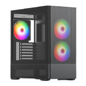 Корпус HSPD M712 Midi Tower Без БП чёрный, M712-TGBK-ARGB