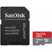 Photo Карта памяти SanDisk Ultra + adapter microSDXC UHS-I Class 1 256GB, SDSQUA4-256G-GN6MA