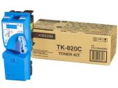 Тонер-картридж Kyocera TK-820 Лазерный Голубой 7000стр, 1T02HPCEU0