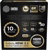 Видео кабель CACTUS CS-HDMI-AOC-2.1 HDMI (M) -> HDMI (M) 20 м, CS-HDMI-AOC-2.1-20