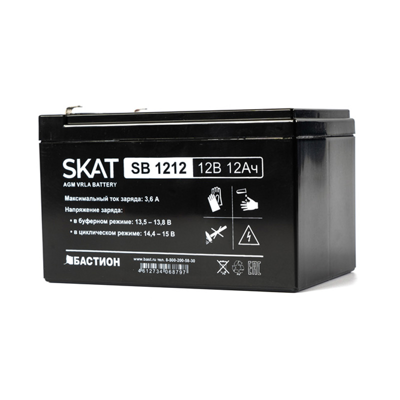 Батарея для дежурных систем Бастион SKAT SB 12 ВВ, SKAT SB 1212