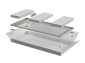 Дверь ITK LINEA E 24U, цвет серый, LE35-24U6X-DP