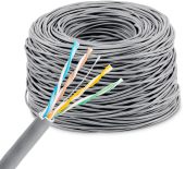 Кабель KingPrice UTP кат. 5e серый 305 м, KP-UTP-C5E-0.5MM-CCA-305M
