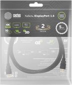 Фото Видео кабель CACTUS CS-DP-DP-1.4 DisplayPort (M) -> DisplayPort (M) 2 м, CS-DP-DP-1.4-2