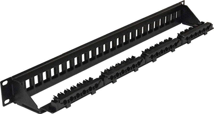 Патч-панель LANMASTER 24-ports UTP Пустые шторки 1U, LAN-PPN24OK-UTP