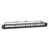 Патч-панель Cabeus 24-ports FTP Пустые шторки 1U, PLB-24-SH