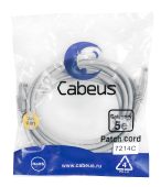 Патч-корд Cabeus UTP кат. 5e серый 3 м, PC-UTP-RJ45-CAT.5E-3M