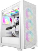 Корпус PCCOOLER C3D510 WH ARGB Midi Tower Без БП белый, C3D510-WHP3-GL
