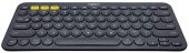 Клавиатура мембранная Logitech K380 Беспроводная серый, 920-007584