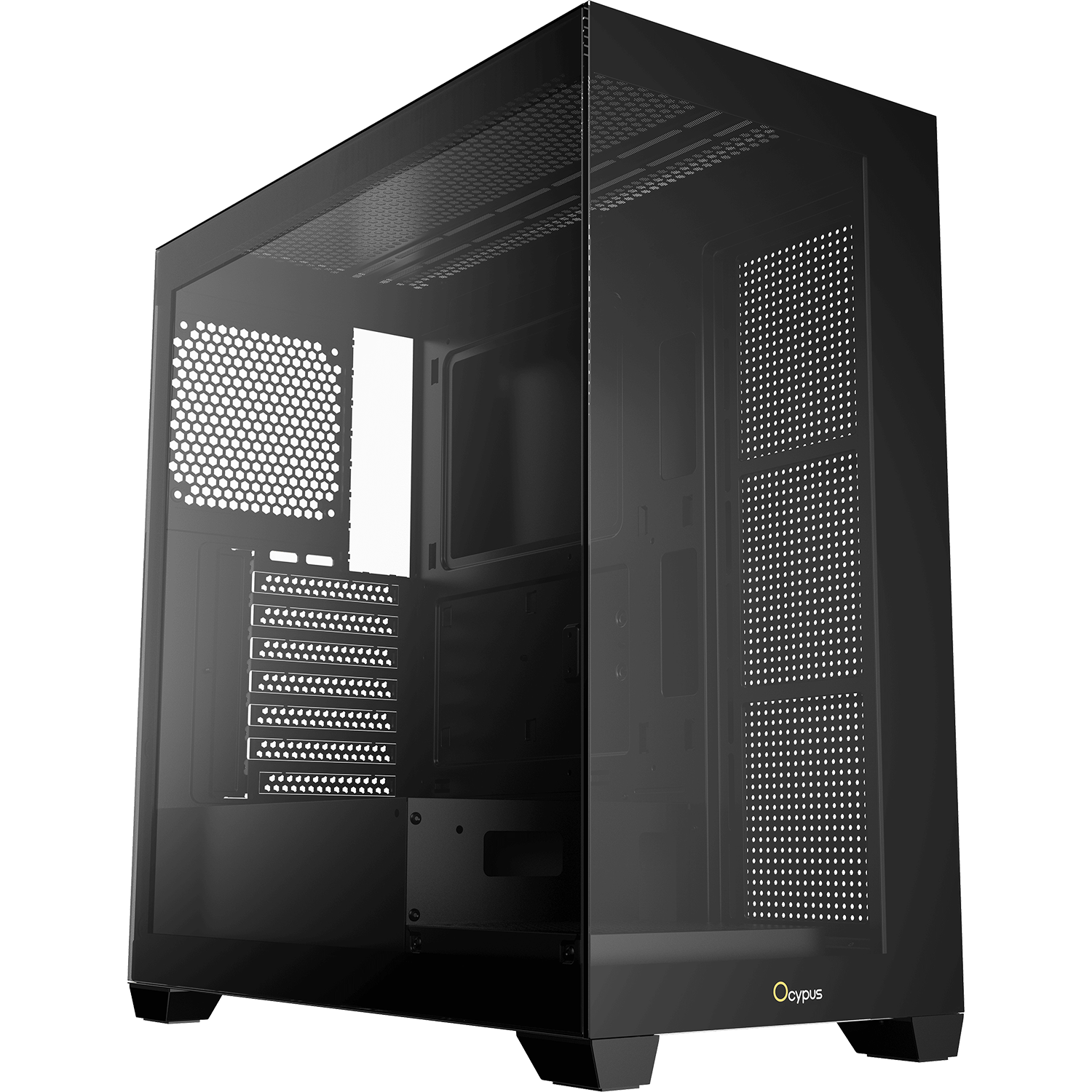 Корпус Ocypus Gamma C72 BK Midi Tower Без БП чёрный, Gamma-C72-BKD000XX-GL