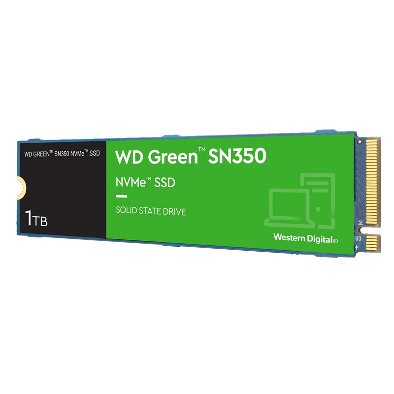 Картинка - 1 Диск SSD WD Green SN350 M.2 2280 1TB PCIe NVMe 3.0 x4, WDS100T3G0C