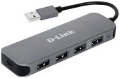 Вид USB-хаб D-Link DUB-H4 3 x USB 2.0, DUB-H4/E1A