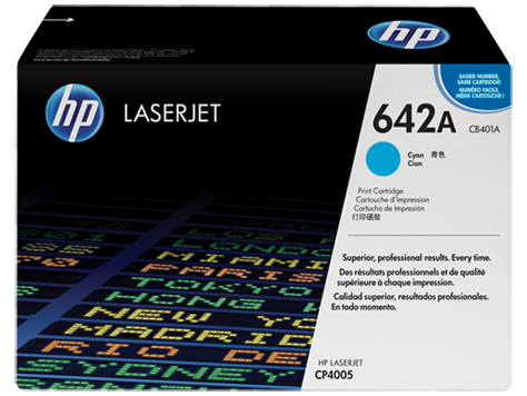 Картинка - 1 Тонер-картридж HP 642A Лазерный Голубой 7500стр, CB401A
