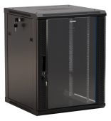 Настенный шкаф Hyperline TWB 18U чёрный, TWB-1866-GP-RAL9004